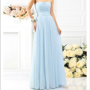 Sky blue bridesmaid dress